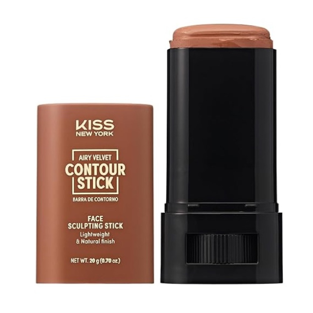 Kiss New York 06 Rich Airy Velvet Contour Stick- cool neutral undertone, tan